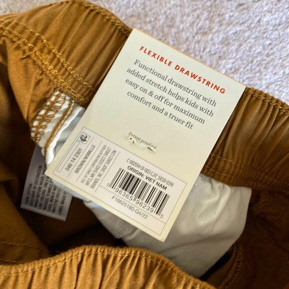Cat & Jack Boys Cargo Shorts Size 6/7 Brown Tan NWT | Easy-On Drawstring Fit - Picture 4 of 5